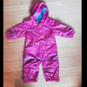 Columbia Pink & Teal Dot Windbreaker (6-12m)